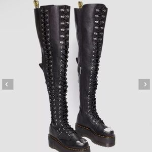 28-Eye Extreme Max Virginia Leather Knee High Boots